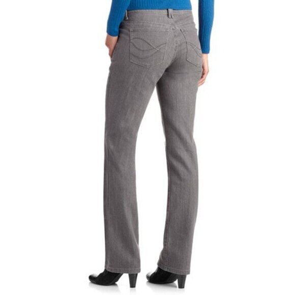 GLO GLORIA VANDERBILT Womens Jeans SZ 14S Tara Curvy Gray High Rise Straight Leg - Picture 12 of 12